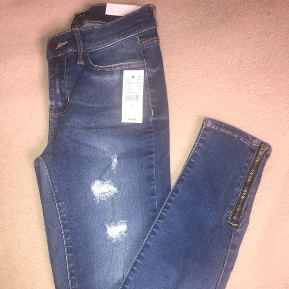 Kendall & Kylie Denim - Kendall & Kylie | mid rise stretch jeans small distress size 25